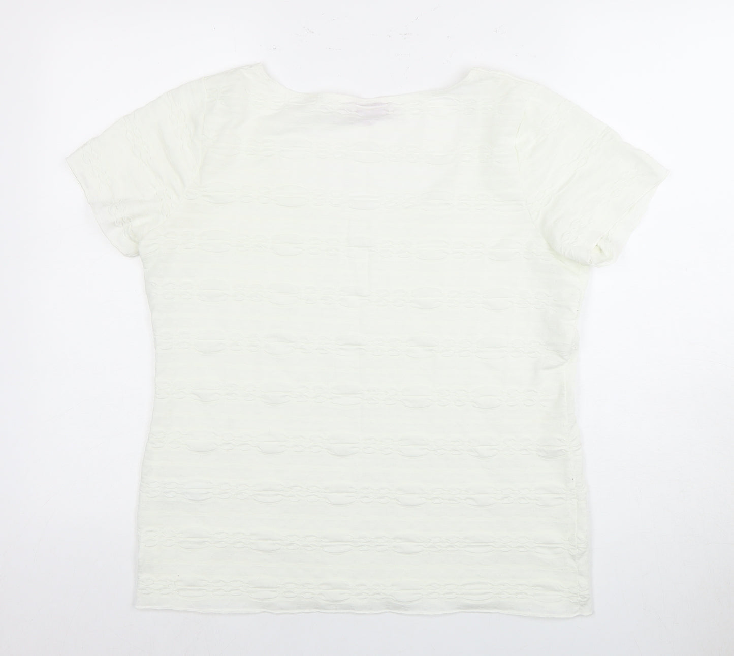 Marks and Spencer Women's Ivory T-Shirt Size 16