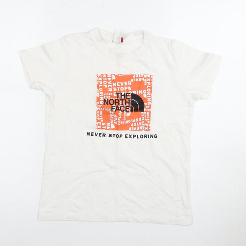 The North Face Unisex Kids White T-Shirt L Graphic Logo