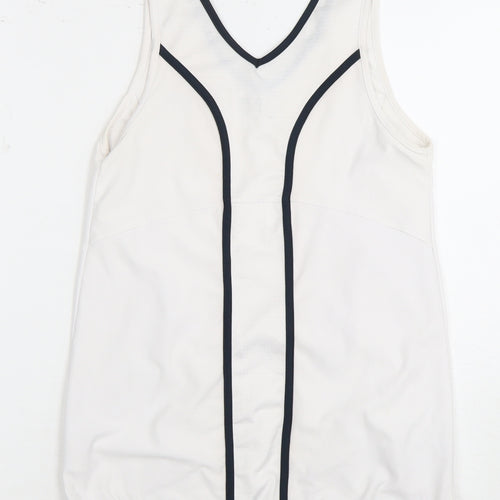 LA Gear Women's White Sleeveless V-Neck Tank Top