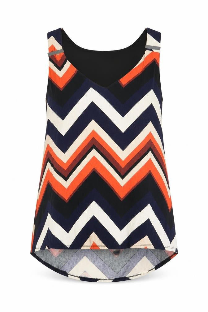 Front view of Wallis Women's Multicoloured Geometric Tank Top