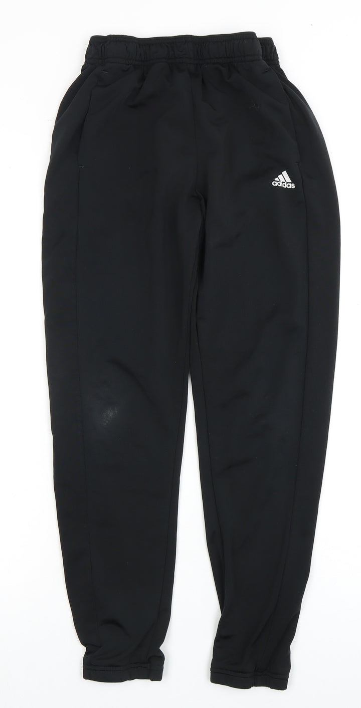 adidas Boys Black Jogger Trousers 11-12 Years