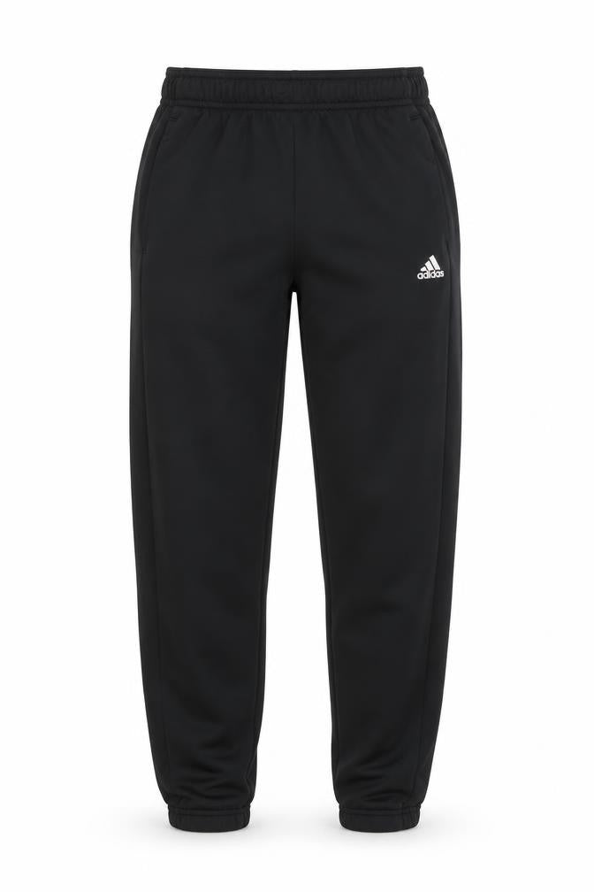 Front view of adidas boys’ black jogger trousers 11-12 years
