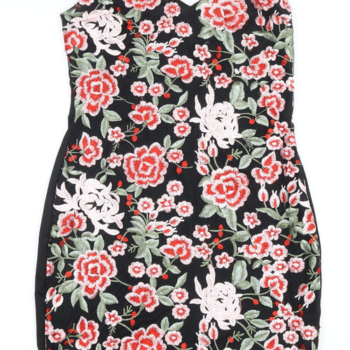 Zino Women's Floral Slip Dress, Black, Size 12, Party Wear