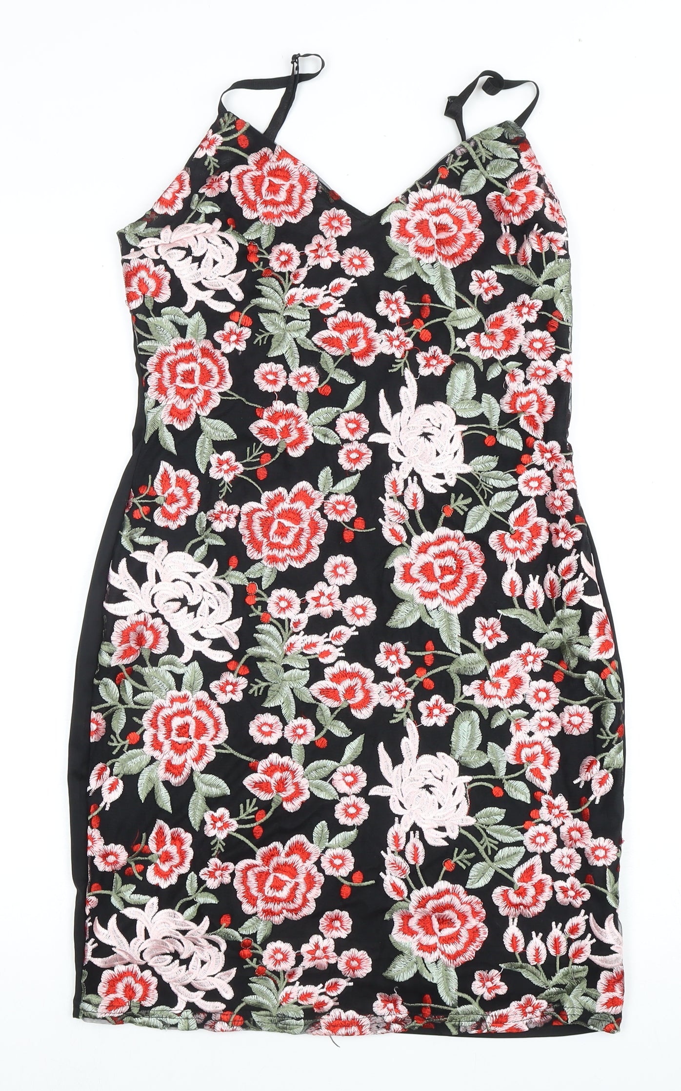 Zino Women's Floral Slip Dress, Black, Size 12, Party Wear