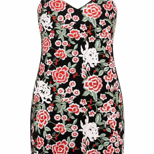 Zino Women's Floral Slip Dress, Black, Size 12, Party Wear