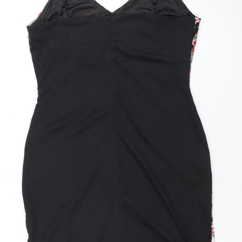 Zino Women's Floral Slip Dress, Black, Size 12, Party Wear