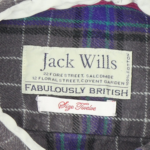 Jack Wills Women's Multicoloured Button-Up Shirt