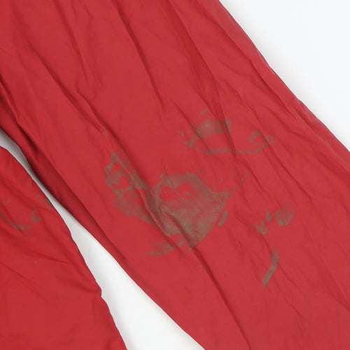 Pretty Green Red Cotton Unisex Jacket, M, Zipped Pockets