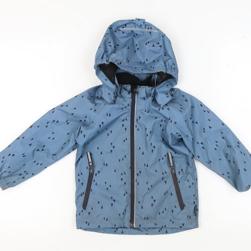 Polarn O. Pyret Boys Blue Rain Coat 3-4 Years