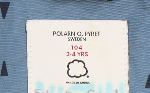 Polarn O. Pyret Boys Blue Rain Coat 3-4 Years