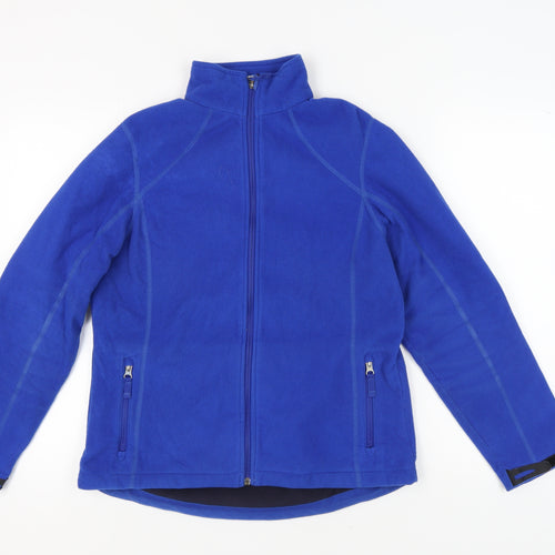 Lands' End Men's Blue Fleece Jacket, M, Casual Mid-Length