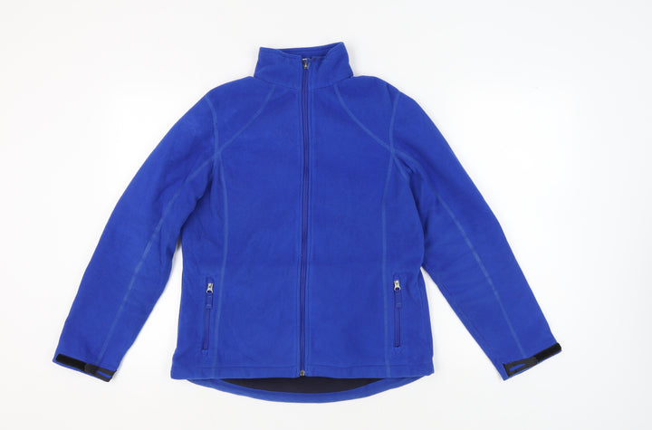 Lands' End Men's Blue Fleece Jacket, M, Casual Mid-Length
