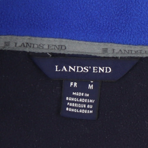 Lands' End Men's Blue Fleece Jacket, M, Casual Mid-Length