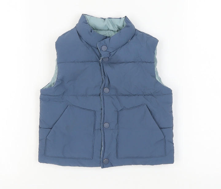 Zara Blue Unisex Baby Puffer Jacket 12-18m Casual Cosy