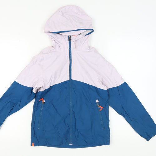 Tribord Girls Blue Purple Waterproof Jacket 10-11 Years