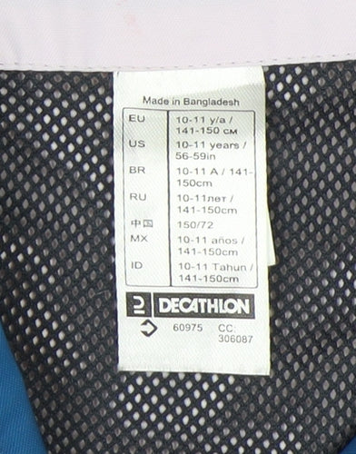 Tribord Girls Blue Purple Waterproof Jacket 10-11 Years