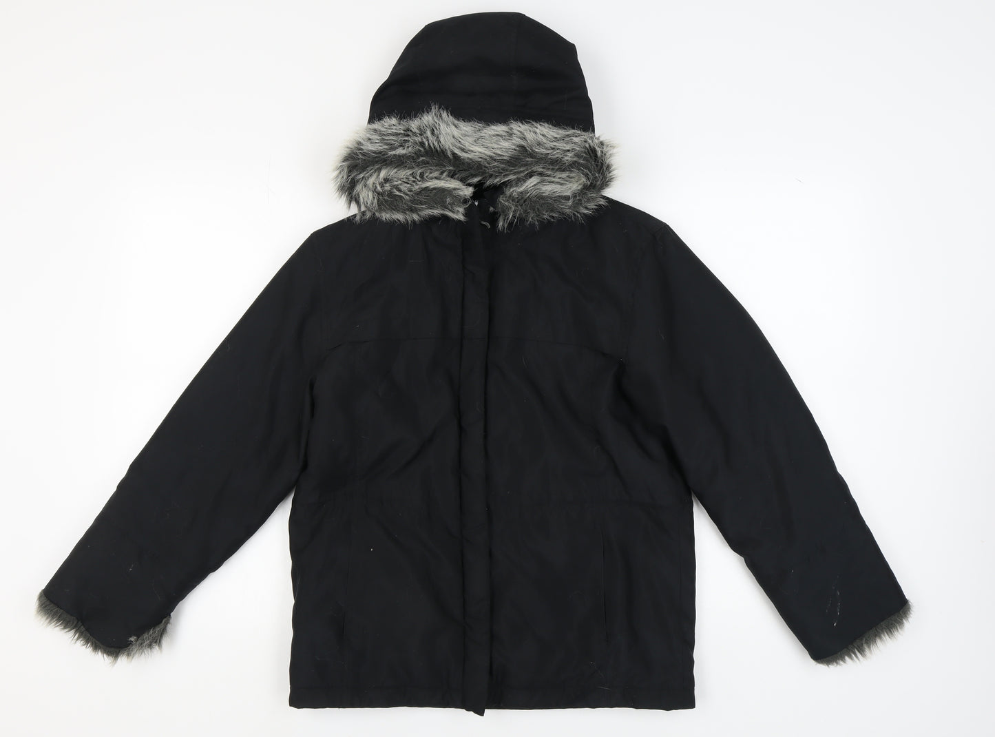 Next Women's Black Hooded Anorak Jacket, Size 6