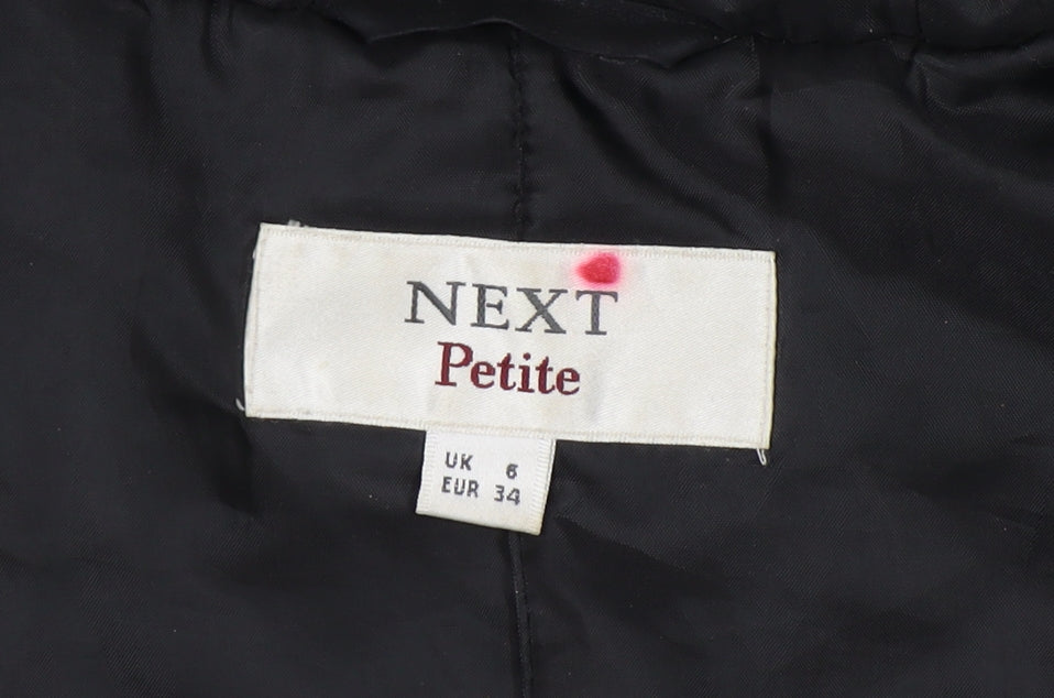 Next Women's Black Hooded Anorak Jacket, Size 6