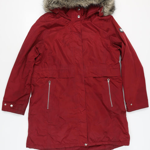 Regatta Women's Red Parka Coat Size 18 Hooded Winter