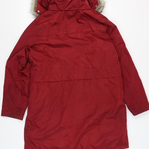 Regatta Women's Red Parka Coat Size 18 Hooded Winter