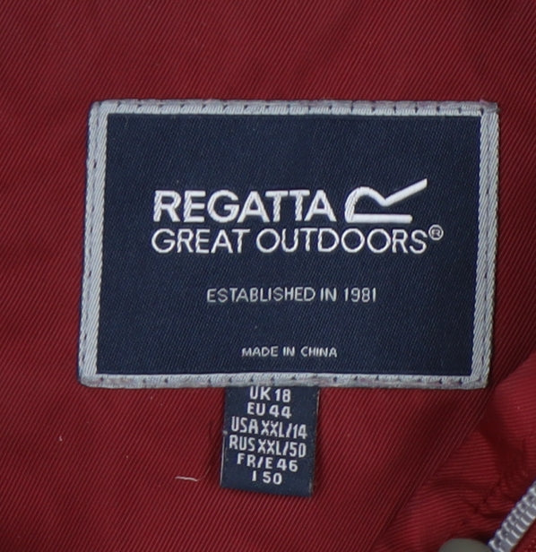 Regatta Women's Red Parka Coat Size 18 Hooded Winter