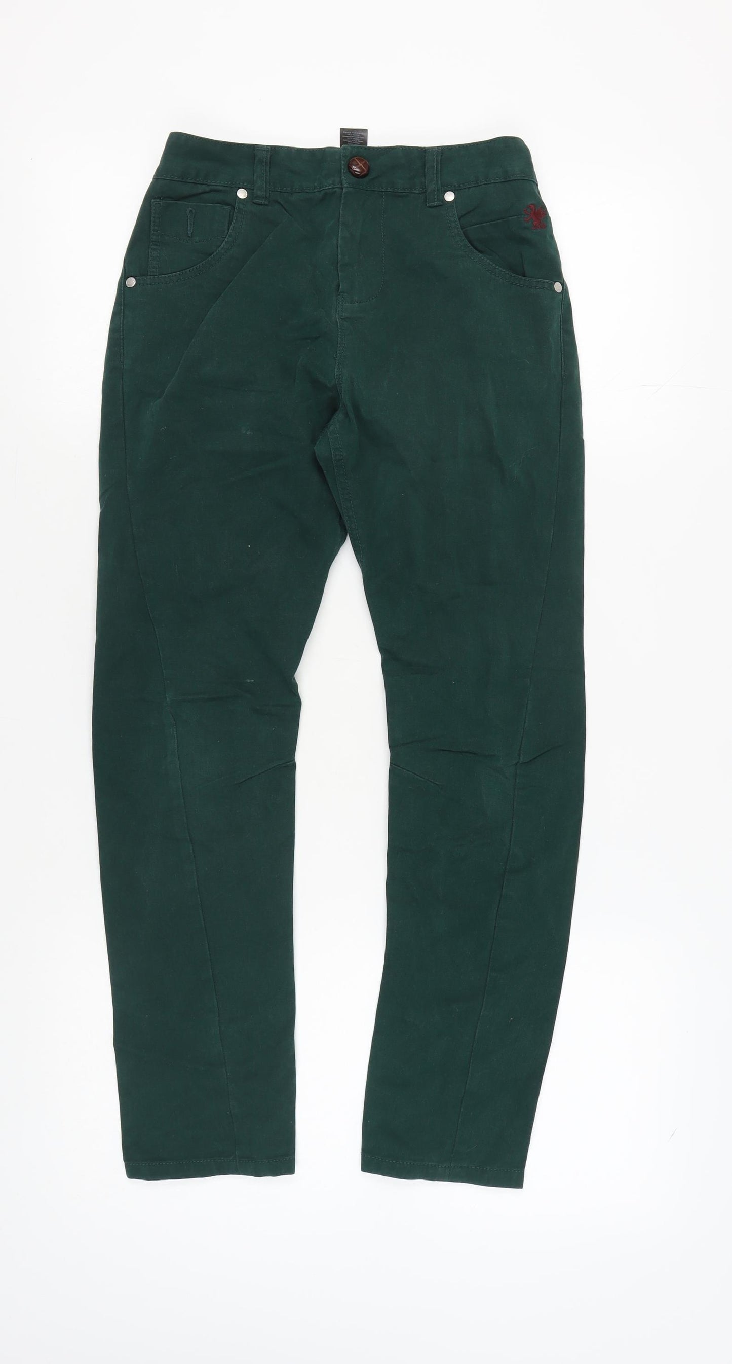 Next Boys Green Chino Trousers - Size 11 Years