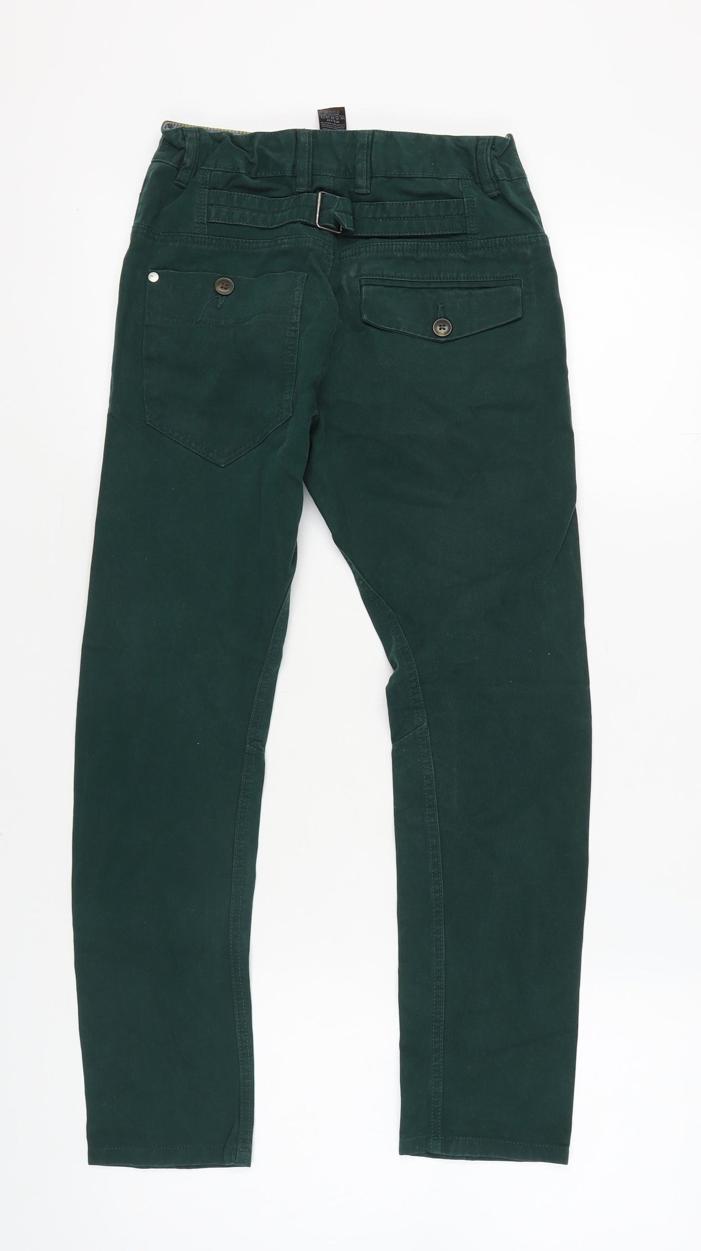 Next Boys Green Chino Trousers - Size 11 Years