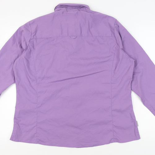 Craghoppers Women's Purple Button-Up Shirt, Size 20, UV Protection