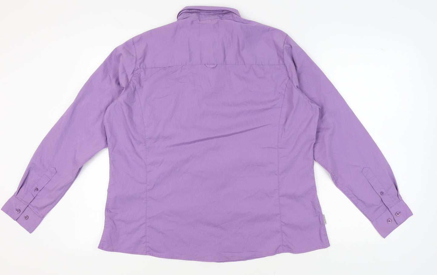 Craghoppers Women's Purple Button-Up Shirt, Size 20, UV Protection