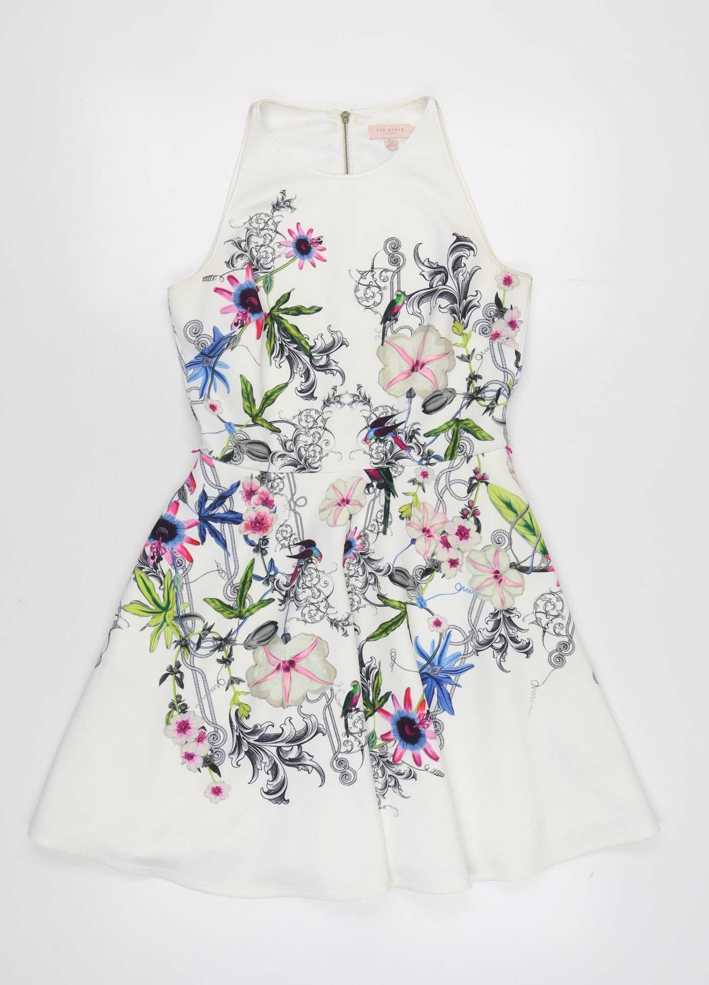 Ted Baker Women Multicoloured Floral Fit & Flare Dress, Size 6