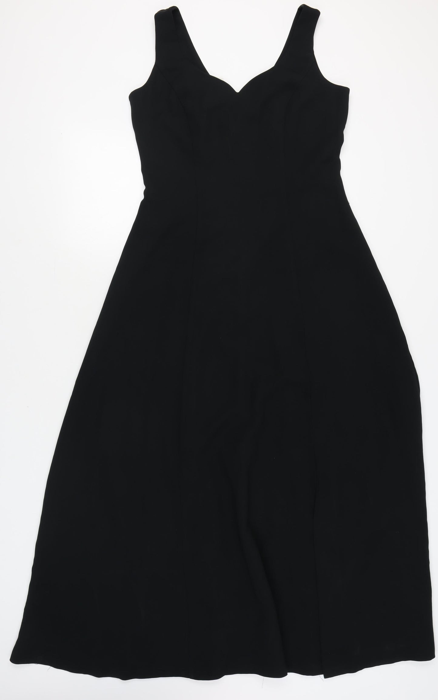 Laura Ashley Black Sleeveless Dress UK 14 Woven