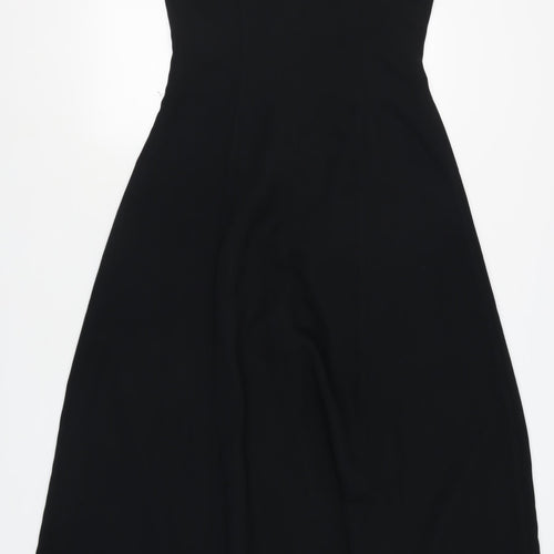 Laura Ashley Black Sleeveless Dress UK 14 Woven