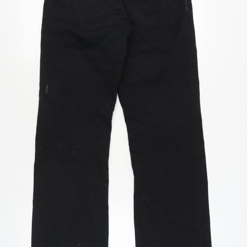 Next Unisex Black Straight Trousers Size 32