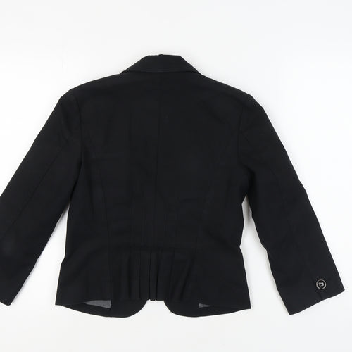 Laura Ashley Women's Black Double-Breasted Blazer UK 8