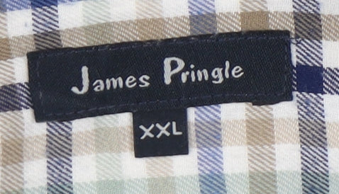 James Pringle Men's Multicoloured XXL Plaid Shirt