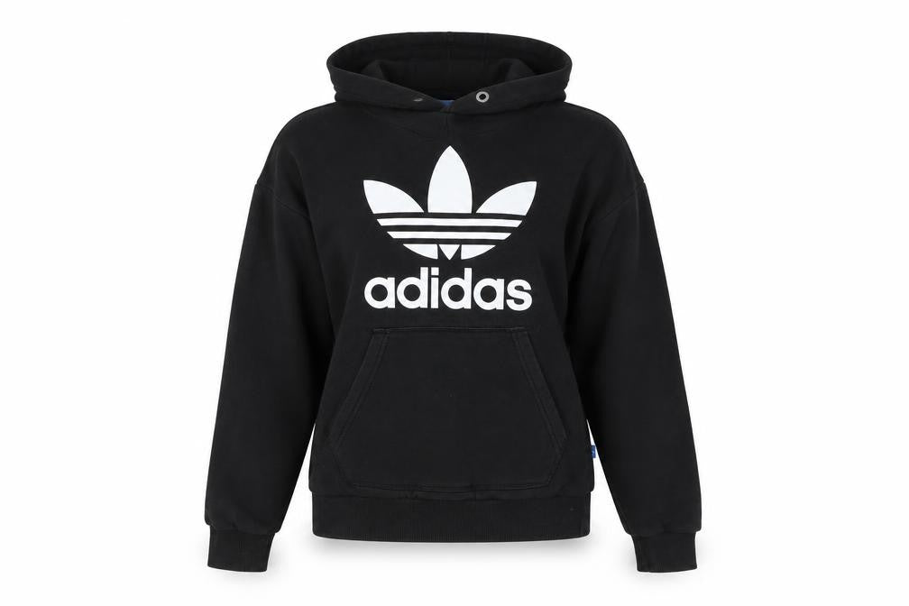 Front view of Adidas Women's Black Pullover Hoodie XS