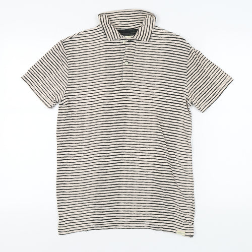 Denim & Supply Ralph Lauren Striped Polo, Men's S, Black/Beige
