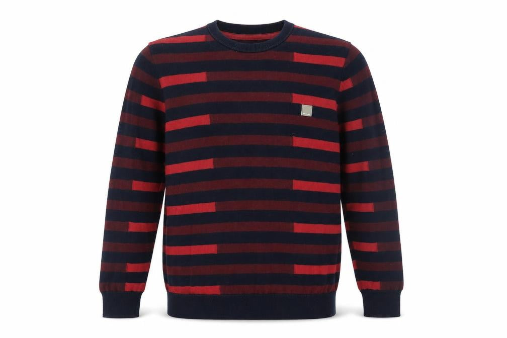 Front view of Bench Striped Men's jumper, size M