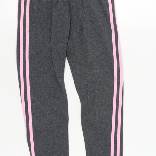 Adidas Women's Grey Track Pants XS Side Stripe