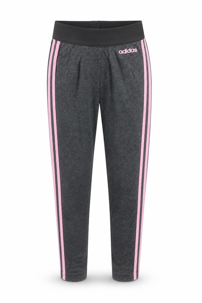 Front view of Adidas Women's Grey Track Pants XS Side Stripe