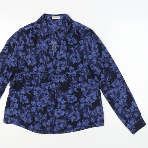 Eastex Blue Floral Blouse - Women's Size 14
