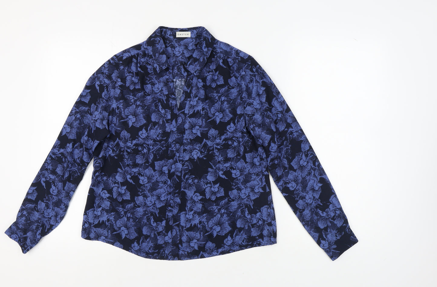 Eastex Blue Floral Blouse - Women's Size 14