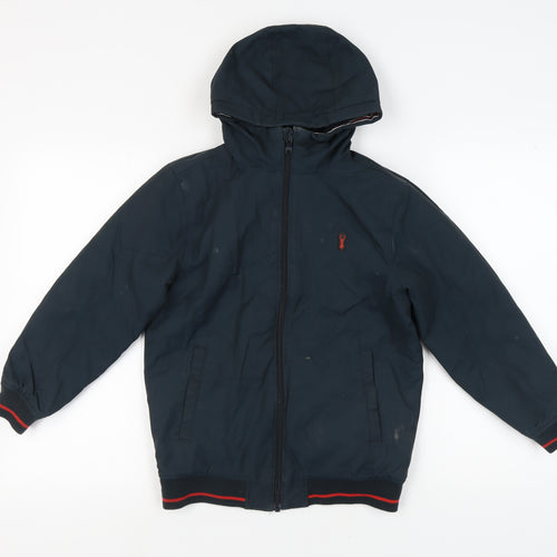 Next Boys Blue Hooded Jacket 10 Years Winter Zip