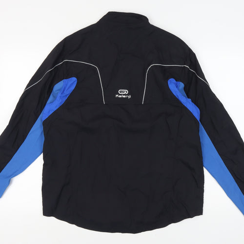 Kalenji Men's XL Black/Blue Track Jacket Reflective