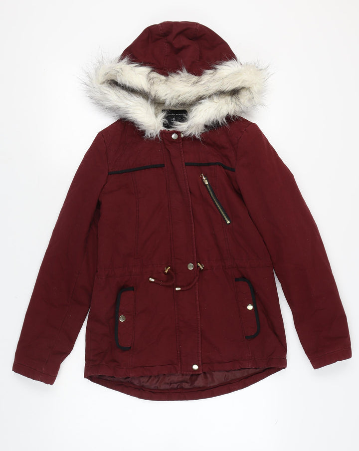 Dorothy Perkins Women’s Red Parka Jacket Size 8