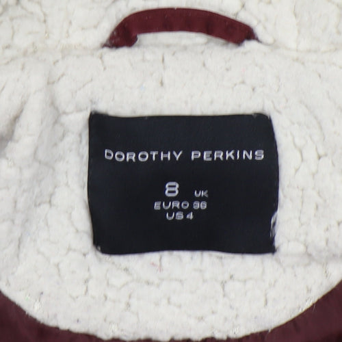 Dorothy Perkins Women’s Red Parka Jacket Size 8