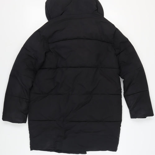 H&M Women's Black Puffer Jacket Size 8 Winter Coat