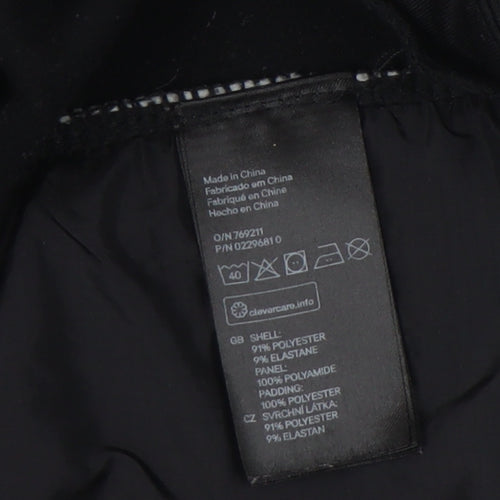 H&M Women's Black Hooded Jacket Size 12