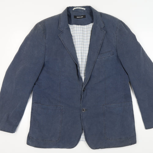 Remus Uomo Men's Blue Blazer, Size 44R Summer Casual