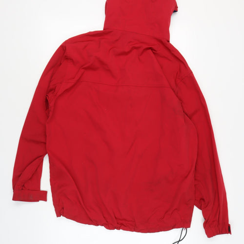 Timberland Men's Red Anorak Jacket M Casual Hooded